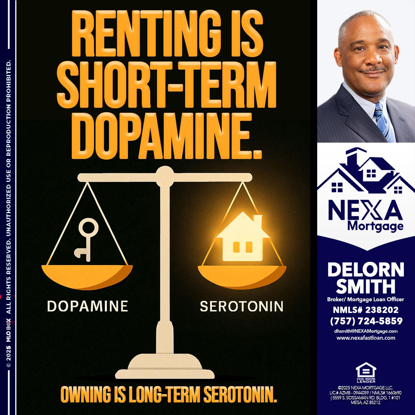 RENTING IS SHORT TERM - Delorn Smith -Broker/ Mortgage Loan Officer