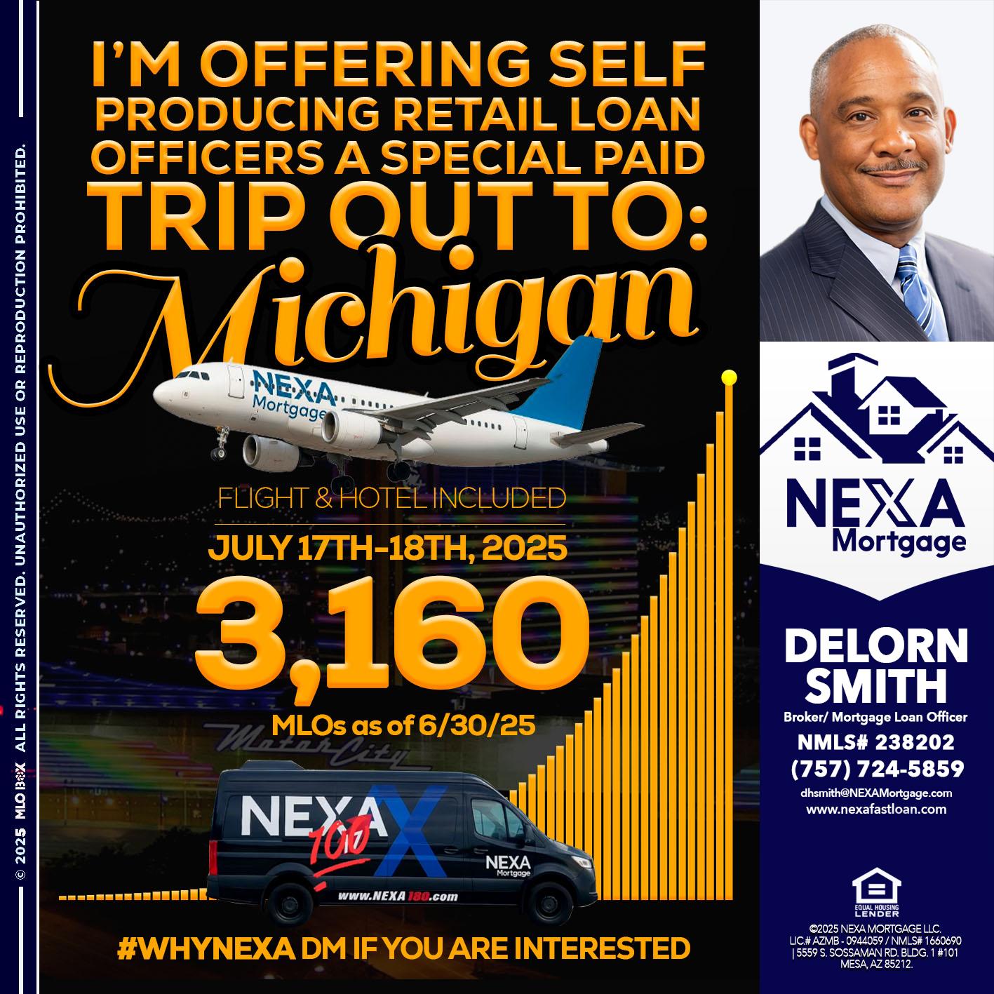 MICHIGAN TRIP - Delorn Smith -Broker/ Mortgage Loan Officer