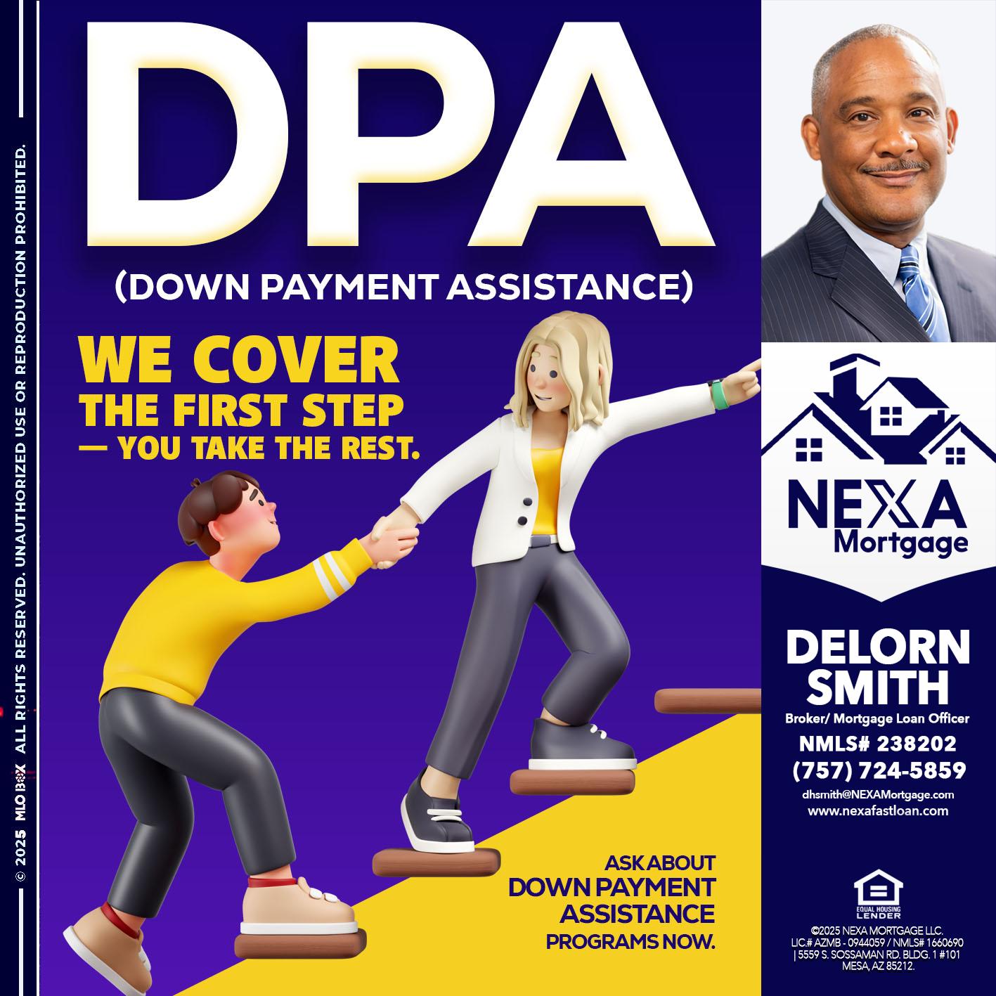 DPA LOANS - Delorn Smith -Broker/ Mortgage Loan Officer