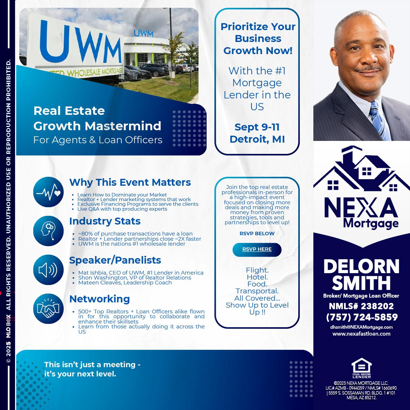 DETROIT TRIP - Delorn Smith -Broker/ Mortgage Loan Officer