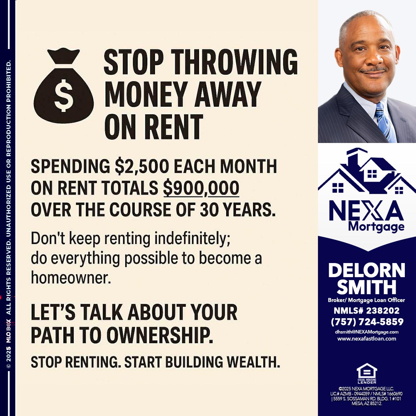 STOP THROWING - Delorn Smith -Broker/ Mortgage Loan Officer