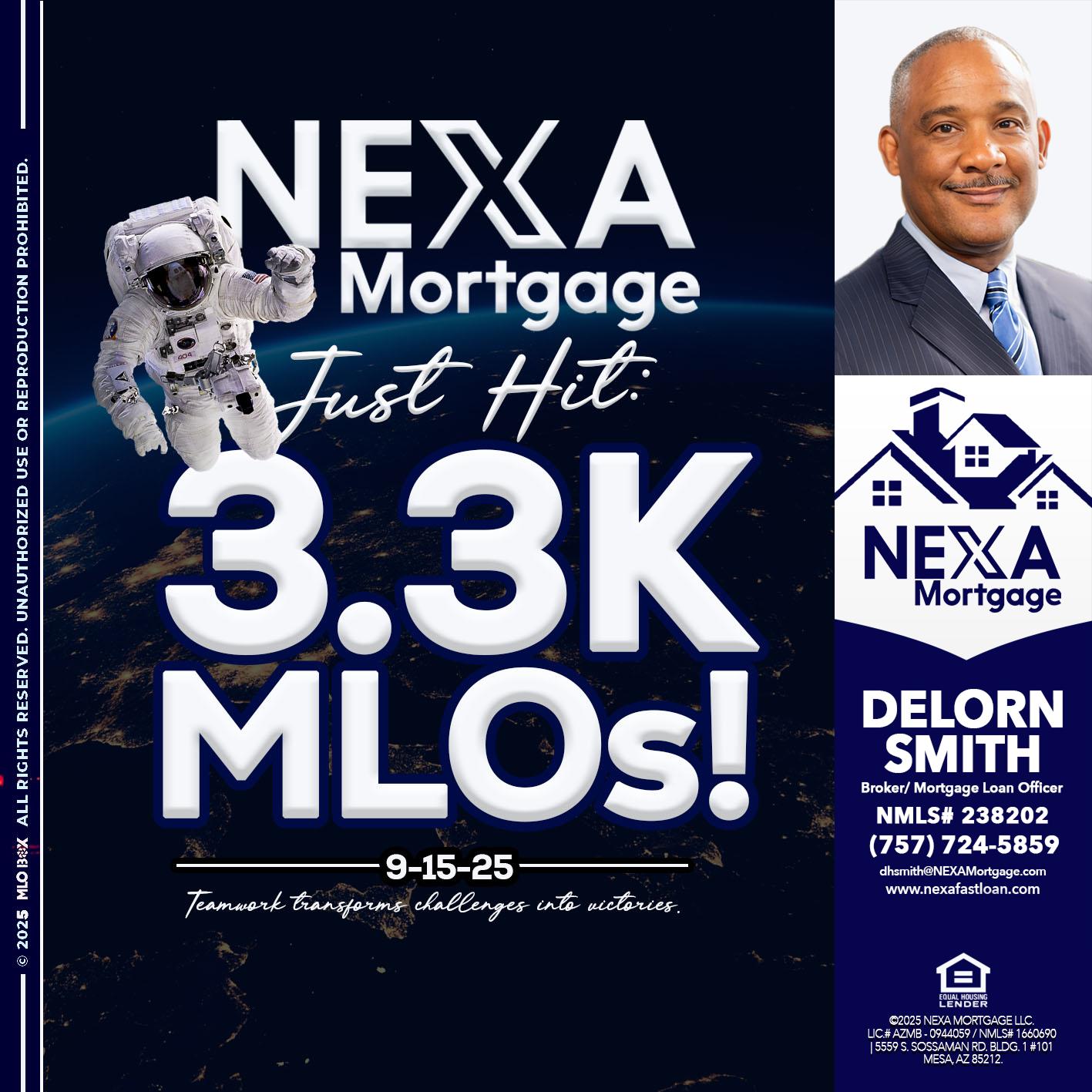 3.3K - Delorn Smith -Broker/ Mortgage Loan Officer