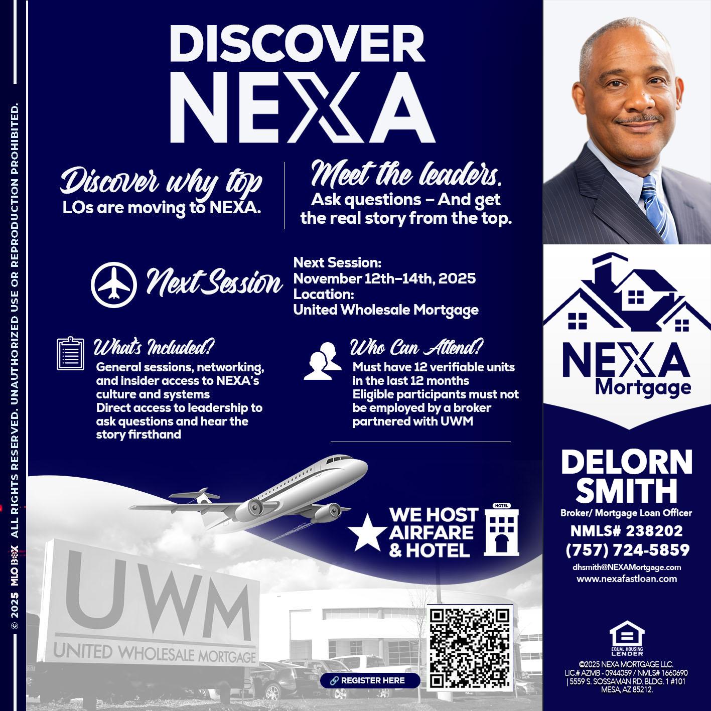 DISCOVER NEXA - Delorn Smith -Broker/ Mortgage Loan Officer