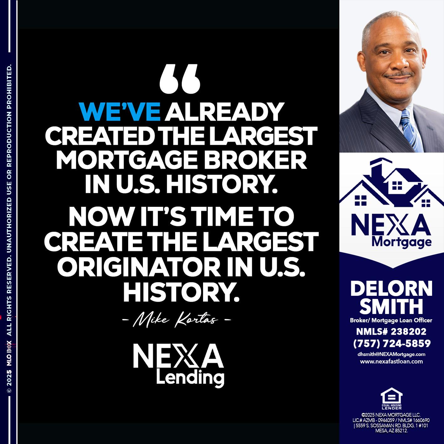 MIKE KORTAS - Delorn Smith -Broker/ Mortgage Loan Officer