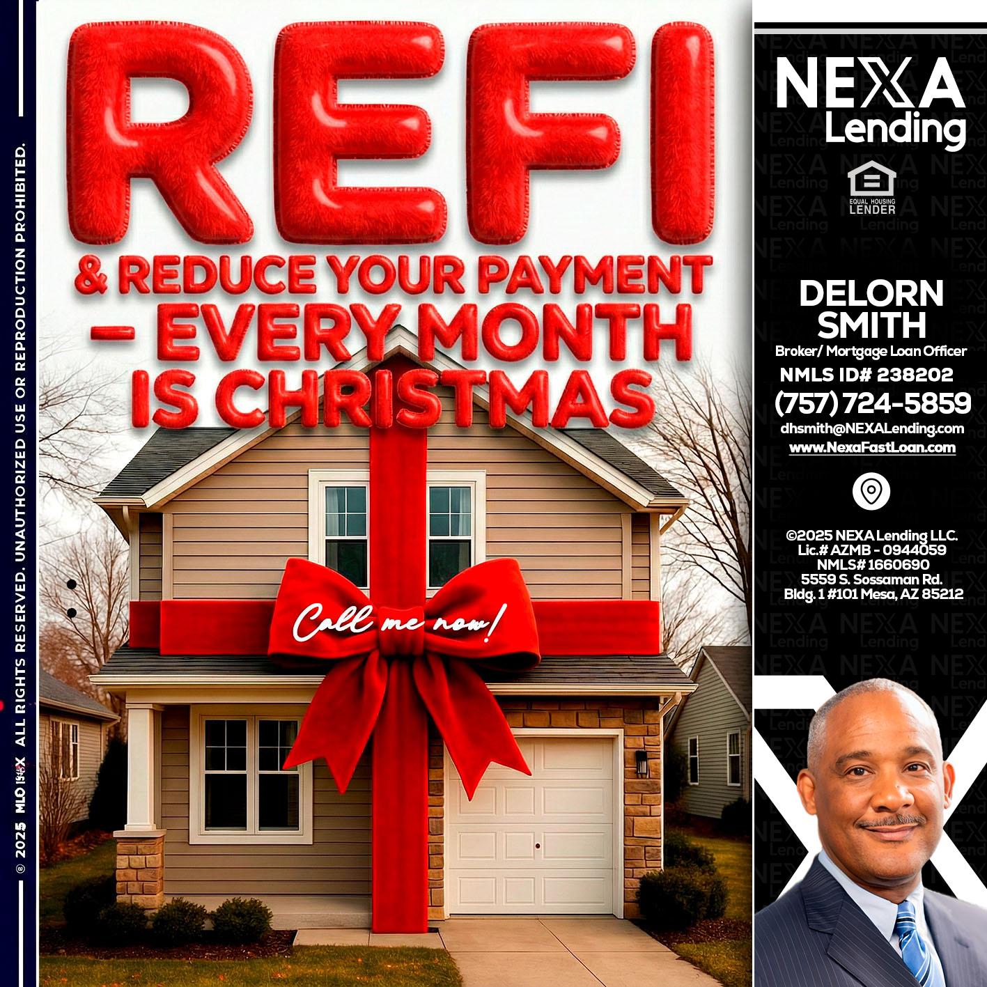 REFI - Delorn Smith -Broker/ Mortgage Loan Officer