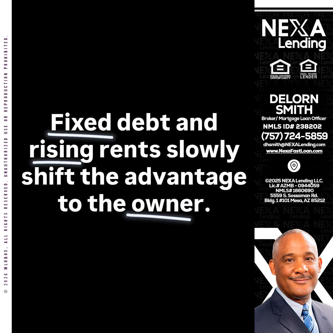 FIXED DEBT - Delorn Smith -Broker/ Mortgage Loan Officer