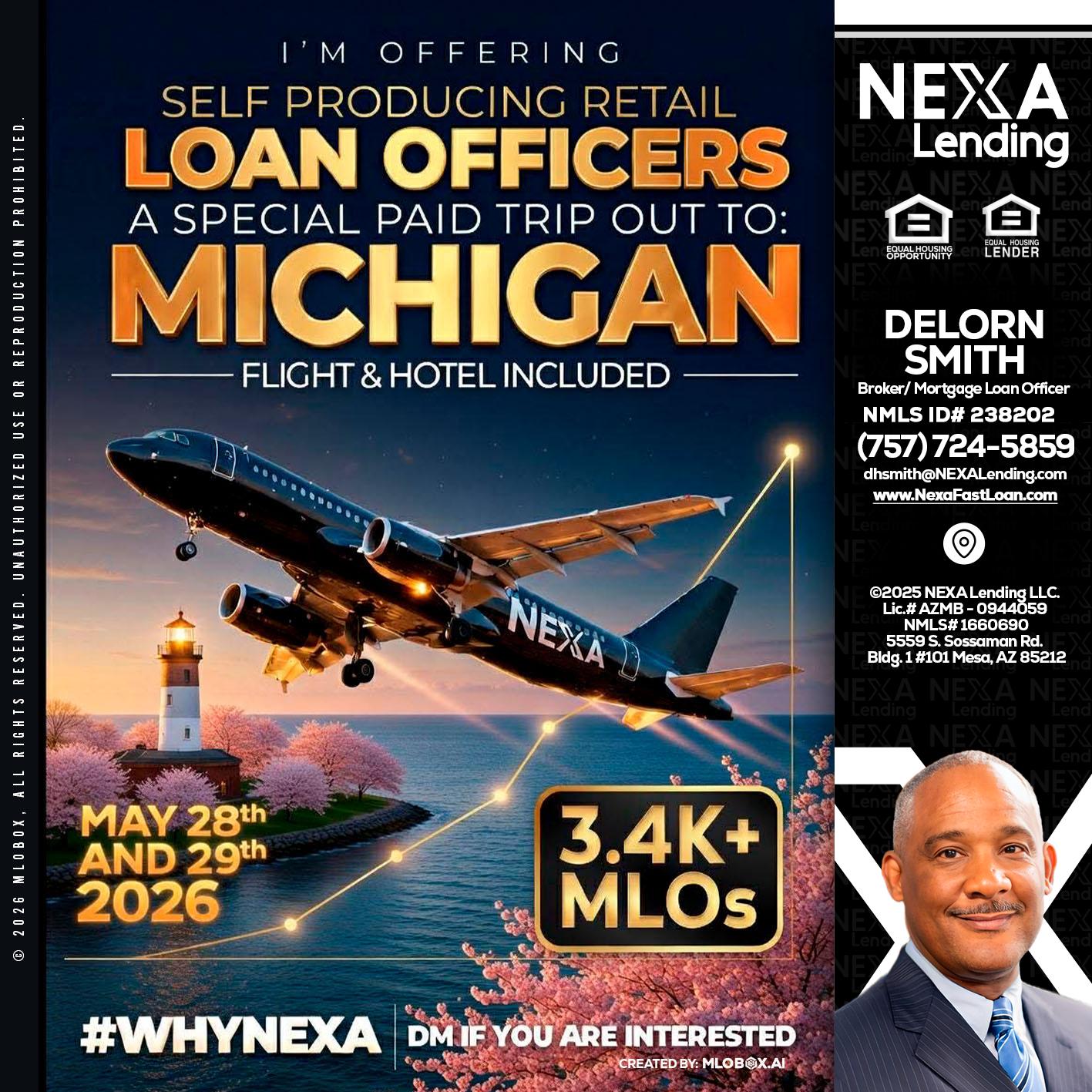 MICHIGAN TRIP - Delorn Smith -Broker/ Mortgage Loan Officer