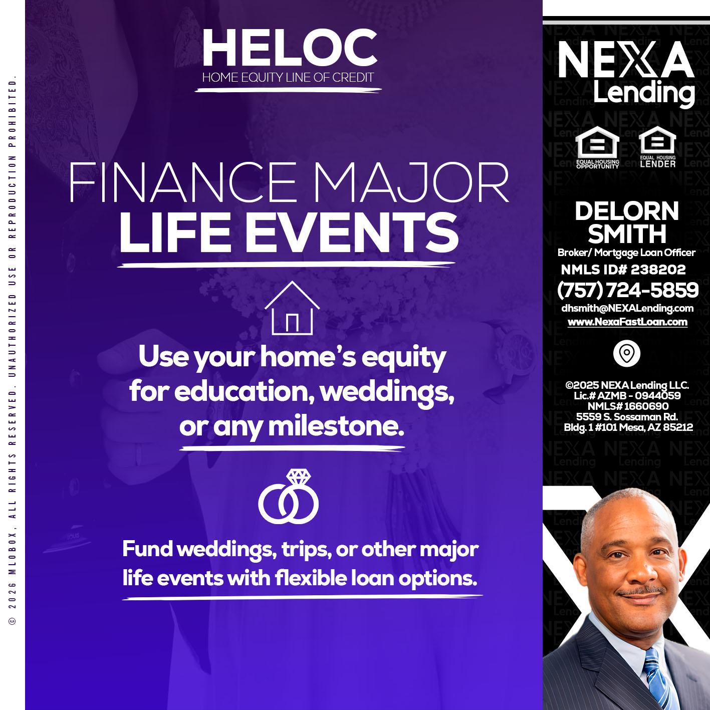 HELOC - Delorn Smith -Broker/ Mortgage Loan Officer