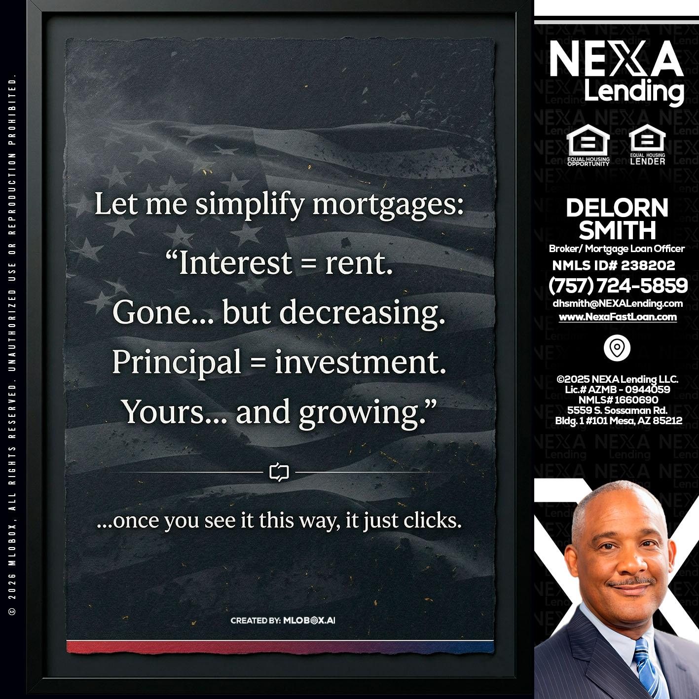 LET ME SIMPLIFY - Delorn Smith -Broker/ Mortgage Loan Officer