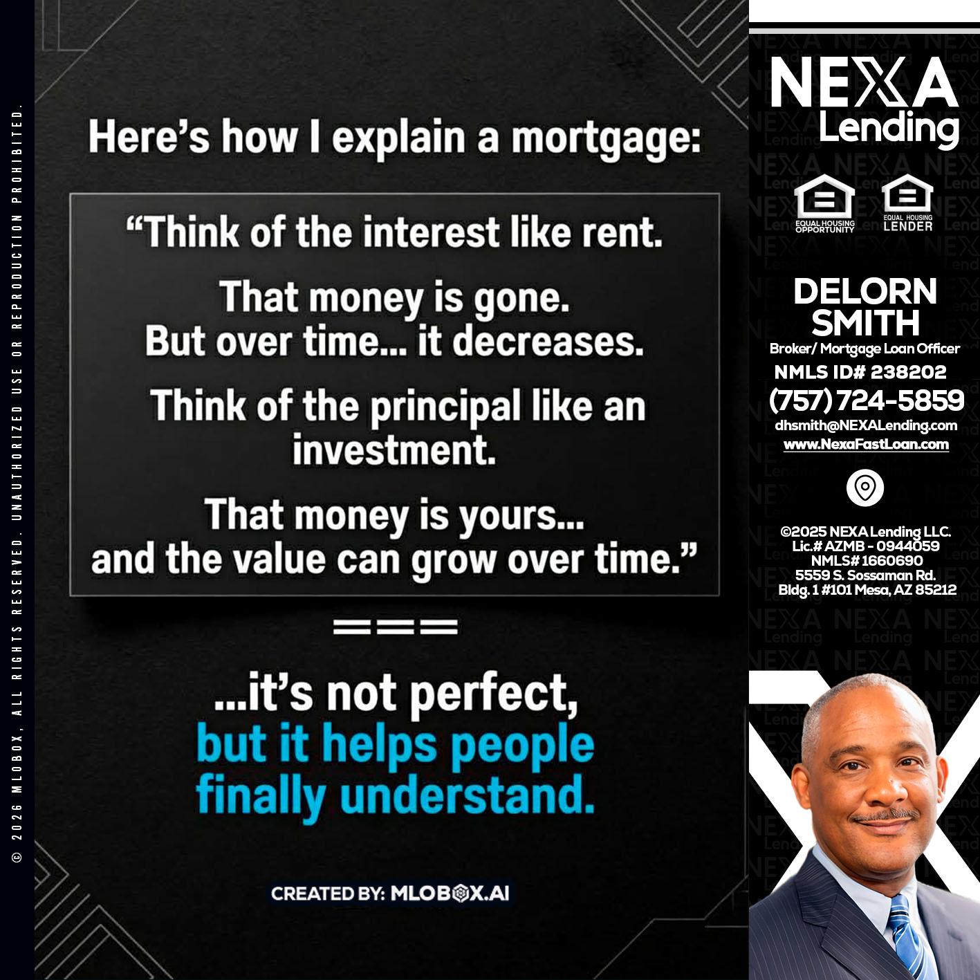 HERES NOW - Delorn Smith -Broker/ Mortgage Loan Officer