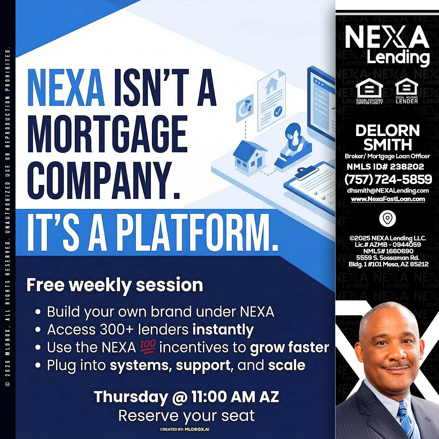 NEXA ISNT - Delorn Smith -Broker/ Mortgage Loan Officer
