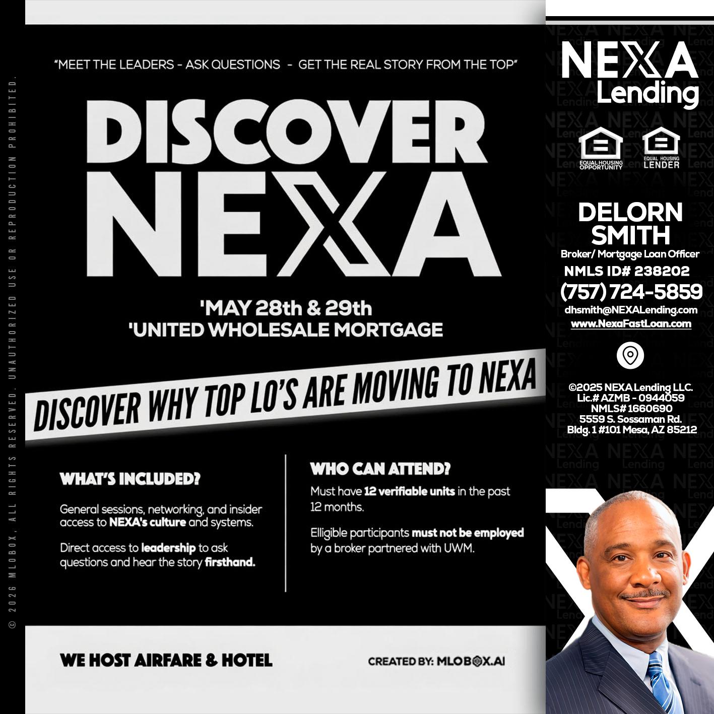 DISCOVER NEXA - Delorn Smith -Broker/ Mortgage Loan Officer