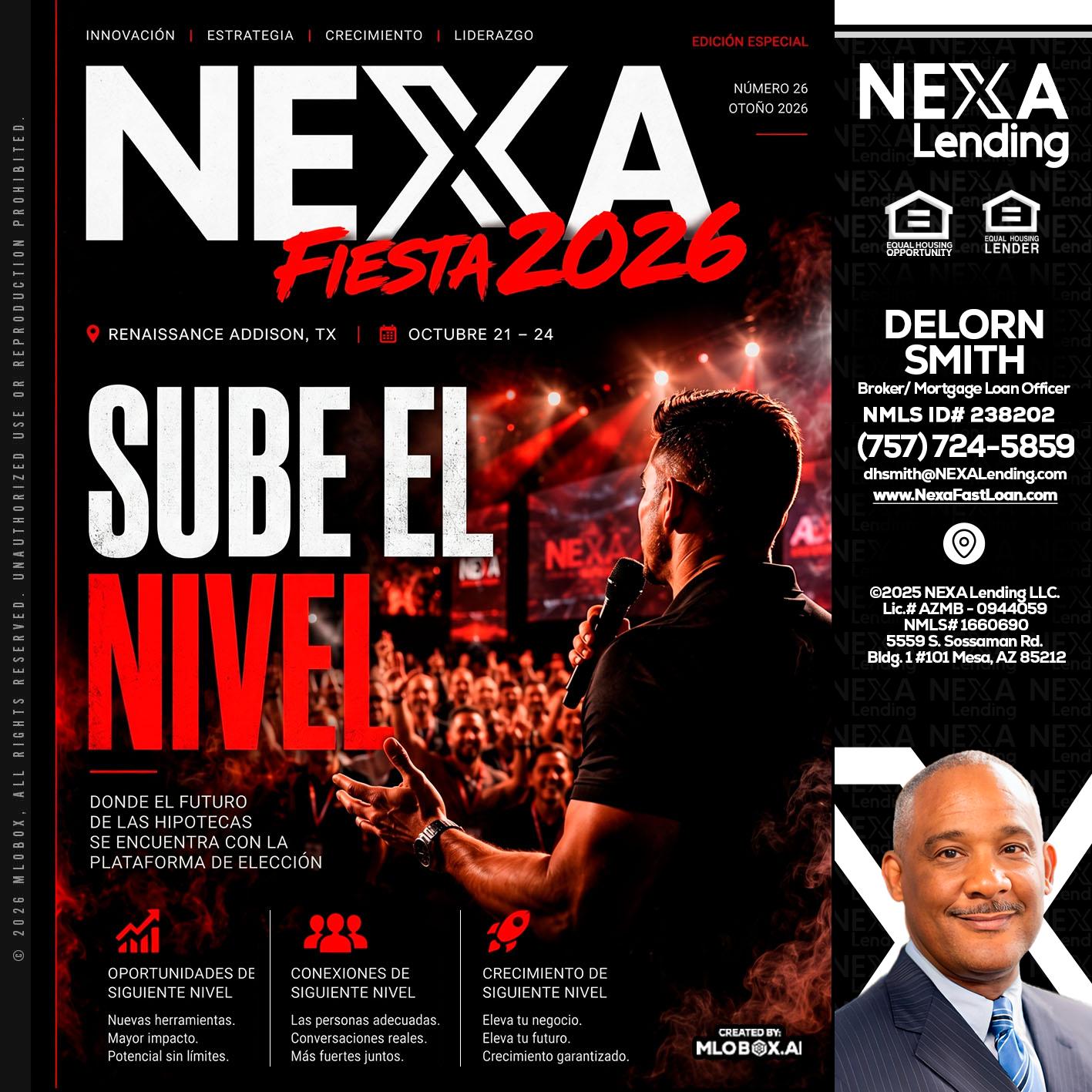 NEXA fiesta 2026 - Delorn Smith -Broker/ Mortgage Loan Officer