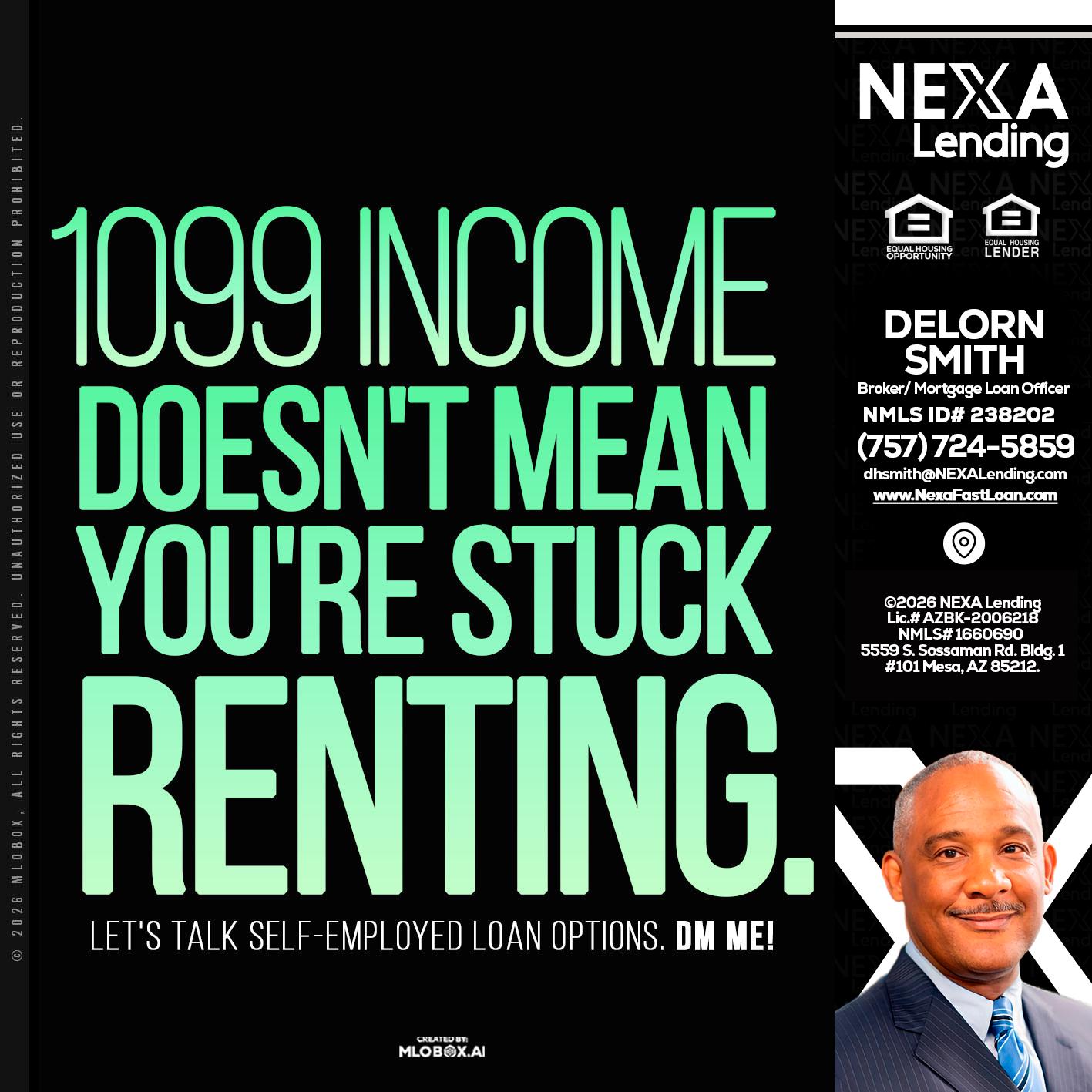 1099 income - Delorn Smith -Broker/ Mortgage Loan Officer