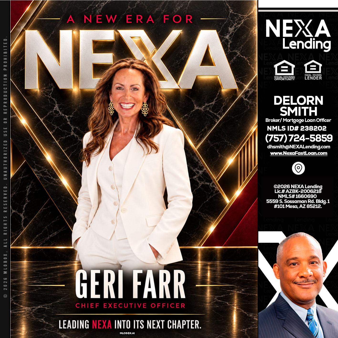 GERI FARR - Delorn Smith -Broker/ Mortgage Loan Officer