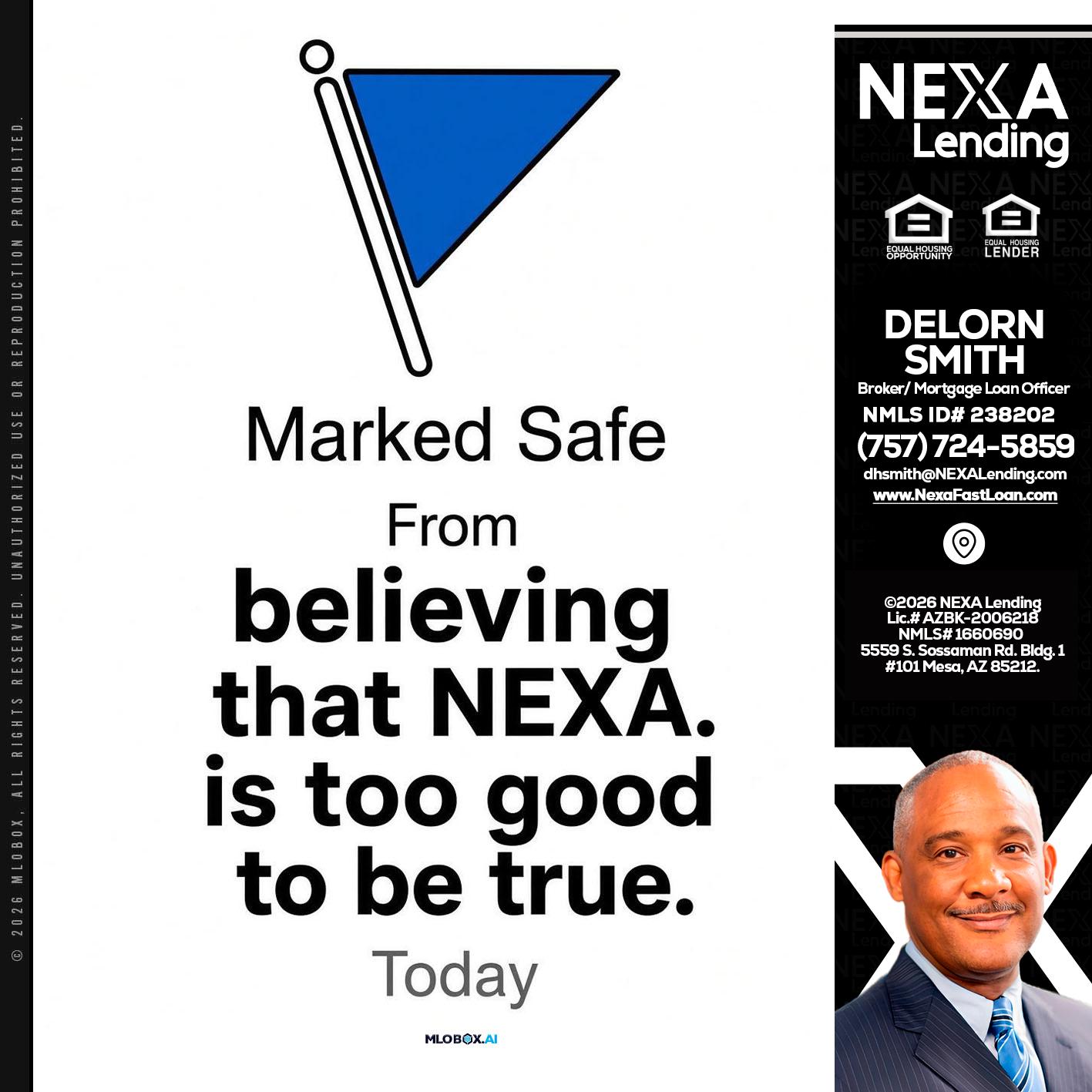 MARKED SAFE - Delorn Smith -Broker/ Mortgage Loan Officer